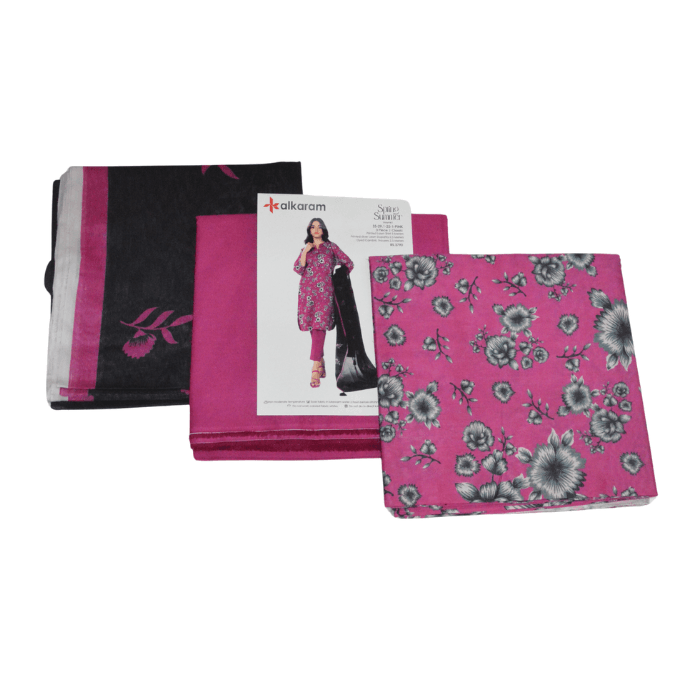 Alkaram 3-Piece Printed Lawn — Assorted Designs — image 3