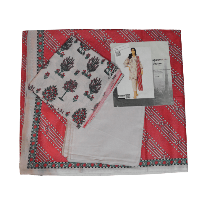 Alkaram 3-Piece Digital Bana Dora Lawn — image 6
