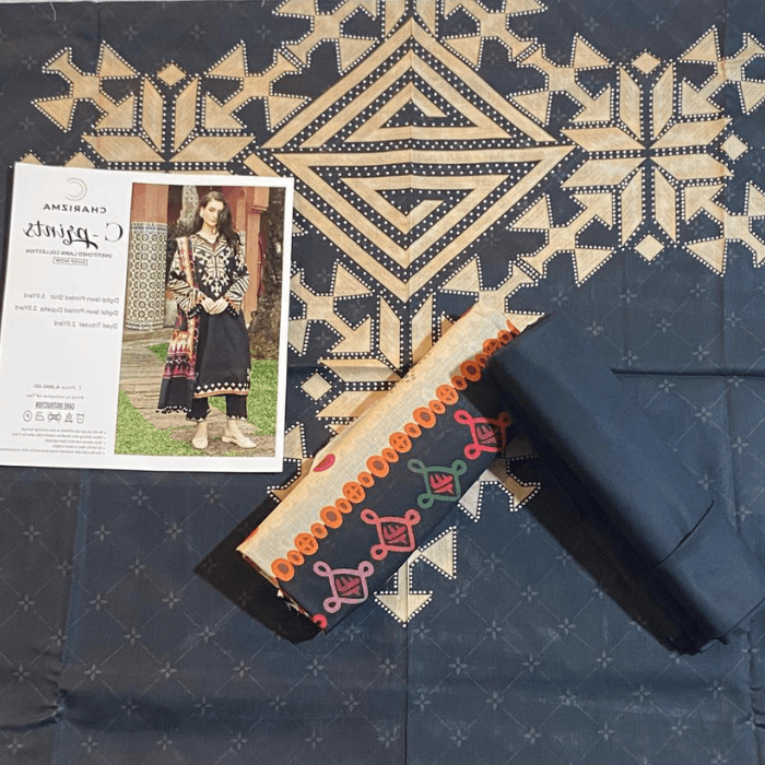 Charizma Digital Printed Lawn 3-Piece Unstitched