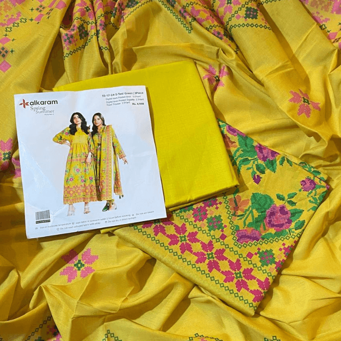 Alkaram Digital Lawn 3 - Pc Unstitched