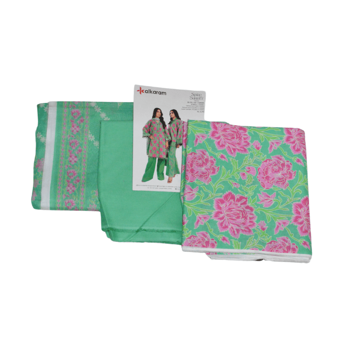 Alkaram 3-Piece Printed Lawn — Assorted Designs — image 2
