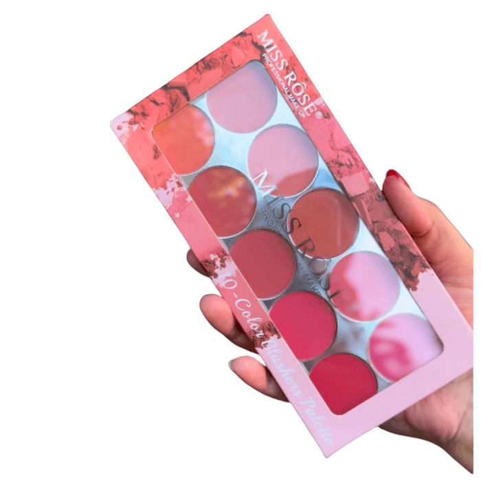 Miss Rose 10 colours blush on palette /Cosmetics
