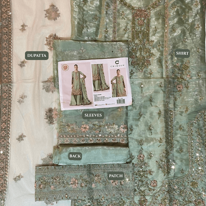 Crimson Hm Silk Fbs Net Dupatta Sl126