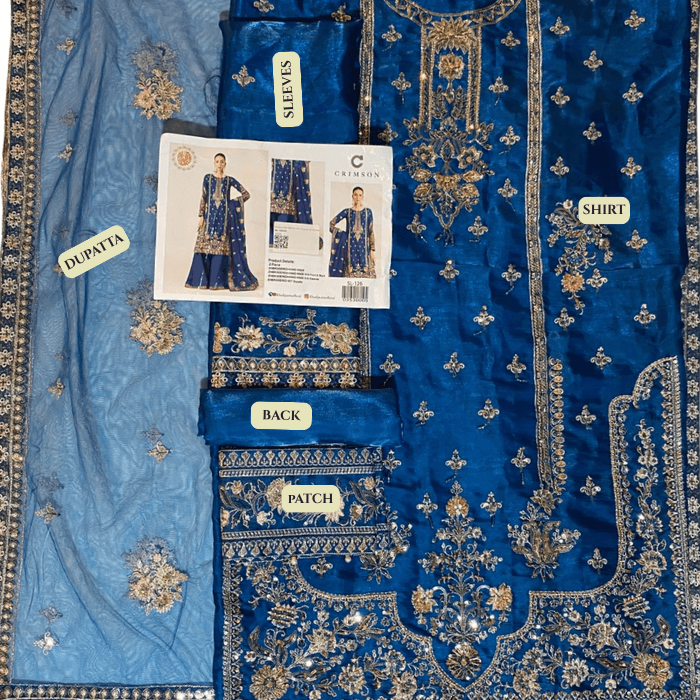 Crimson Hm Silk Fbs Net Dupatta Sl126 (kal)