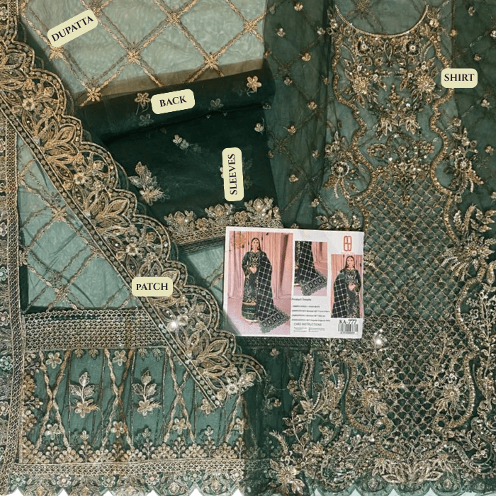 Emaan Adeel Embrioded Hm Breeze Net Fbs Organza Pallu