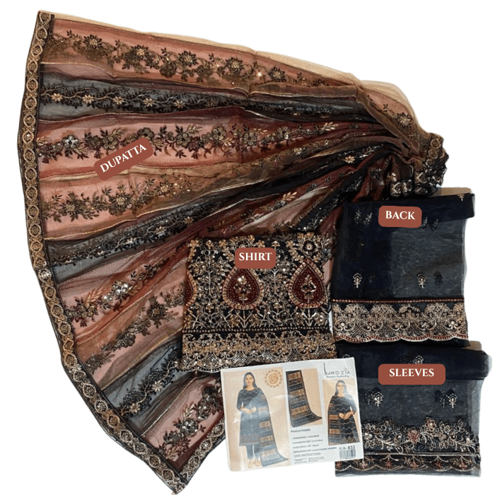Imrozia Hm Silk Fbs Net Dupatta Ka833 (kal)
