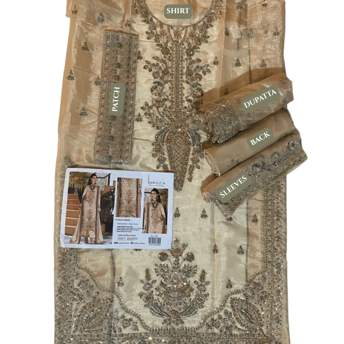 Imrozia Hm Silk Fbs Net Dupatta Sl129 (kal)