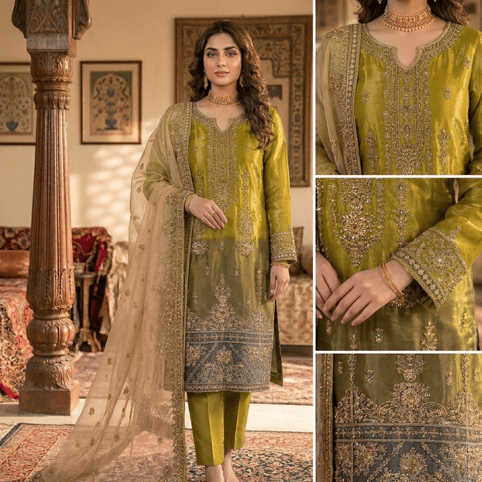 Mushq 2-Piece Hm Silk Fbs Net Dupatta Sl132