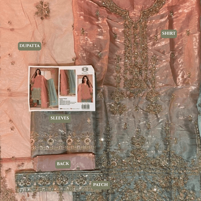 Mushq 2-Piece Hm Silk Fbs Net Dupatta Sl132