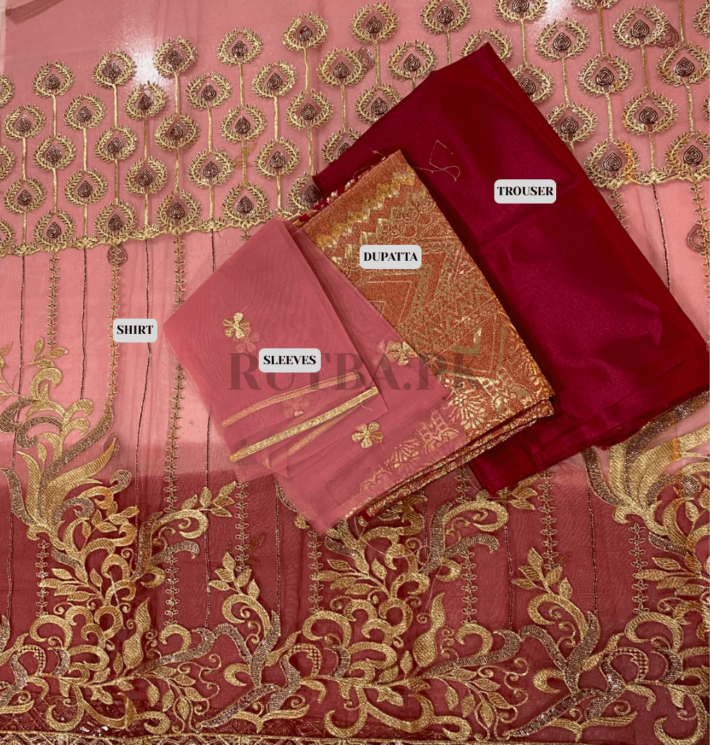 Organza 4 - Piece Zarri Weaving Work
