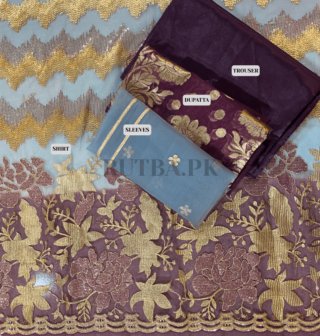 Organza 4 - Piece Zarri Weaving Work