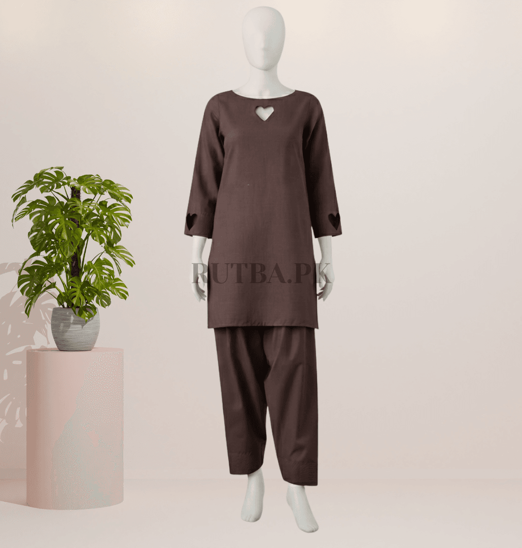Lawn Stitched 2-Piece with Heart Cutout — Assorted Colours