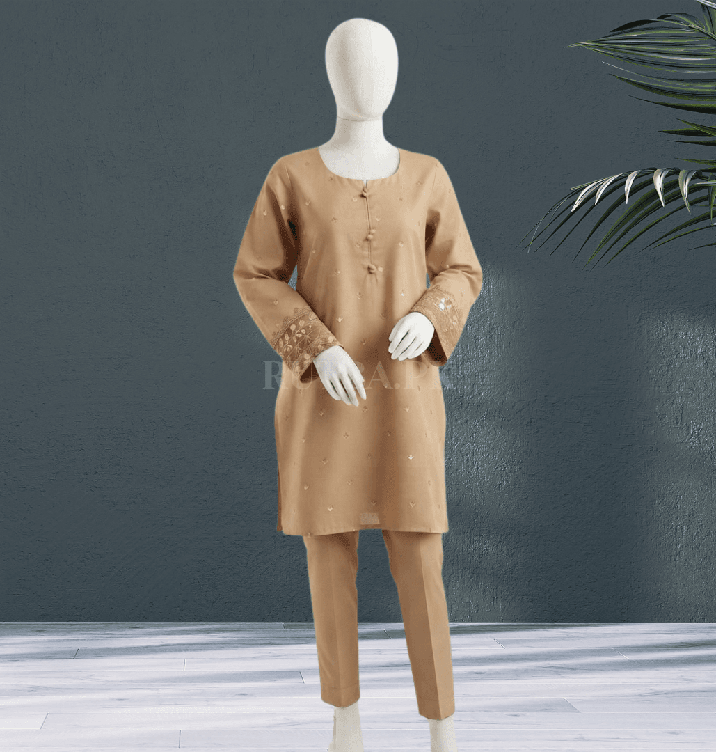 Embroidered Lawn Stitched 2-Piece — Assorted Colours