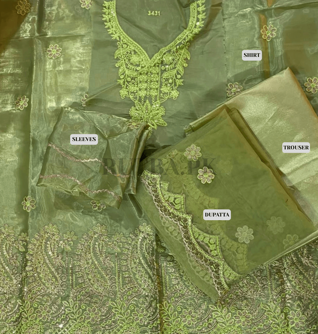 Silk Cutwork 4 - Piece Suit