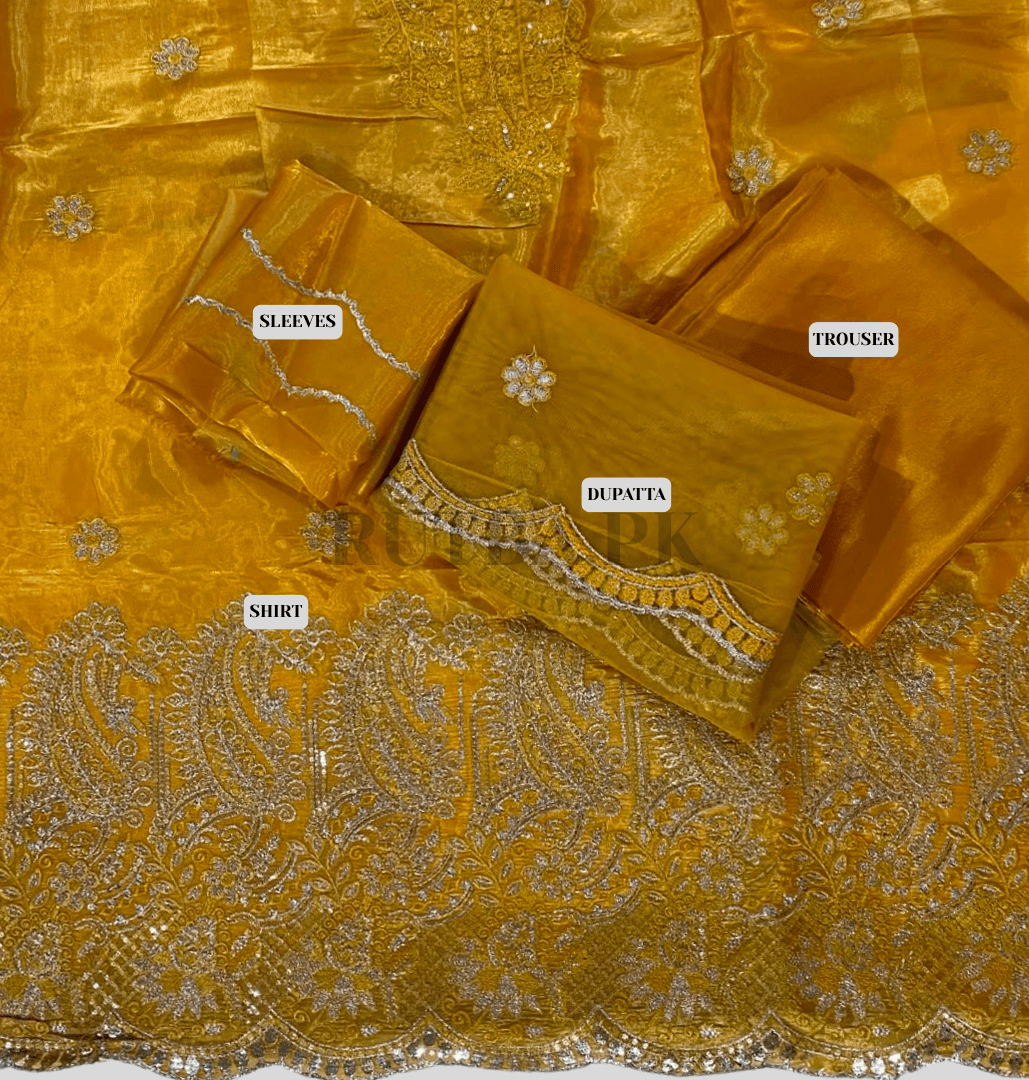 Silk Cutwork 4 - Piece Suit