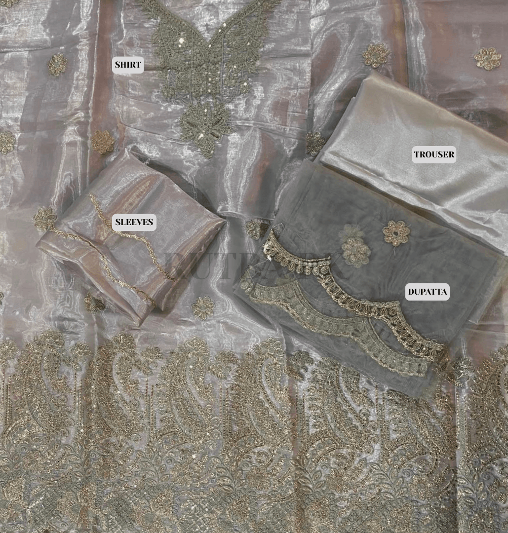 Silk Cutwork 3 - Piece Suit