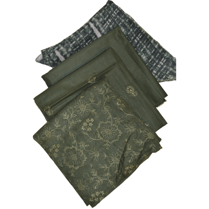 bareeze 3pc lawn with chiffon dupata 