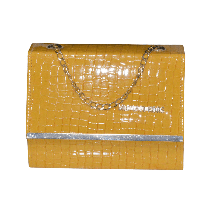 Patent Croc Box Bag with Chain (Assorted Colours)