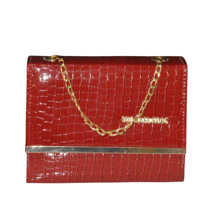 Patent Croc Box Bag with Chain (Assorted Colours)