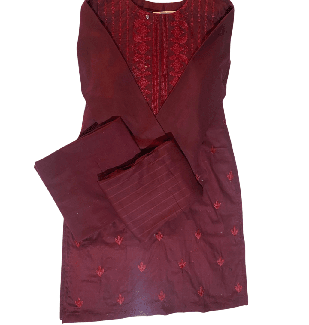 rutba stitched 3pc  bareeze lawn 