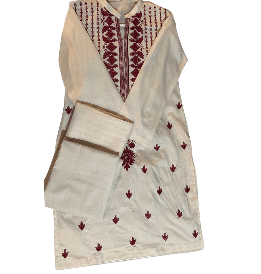 rutba stitched 3pc  bareeze lawn 
