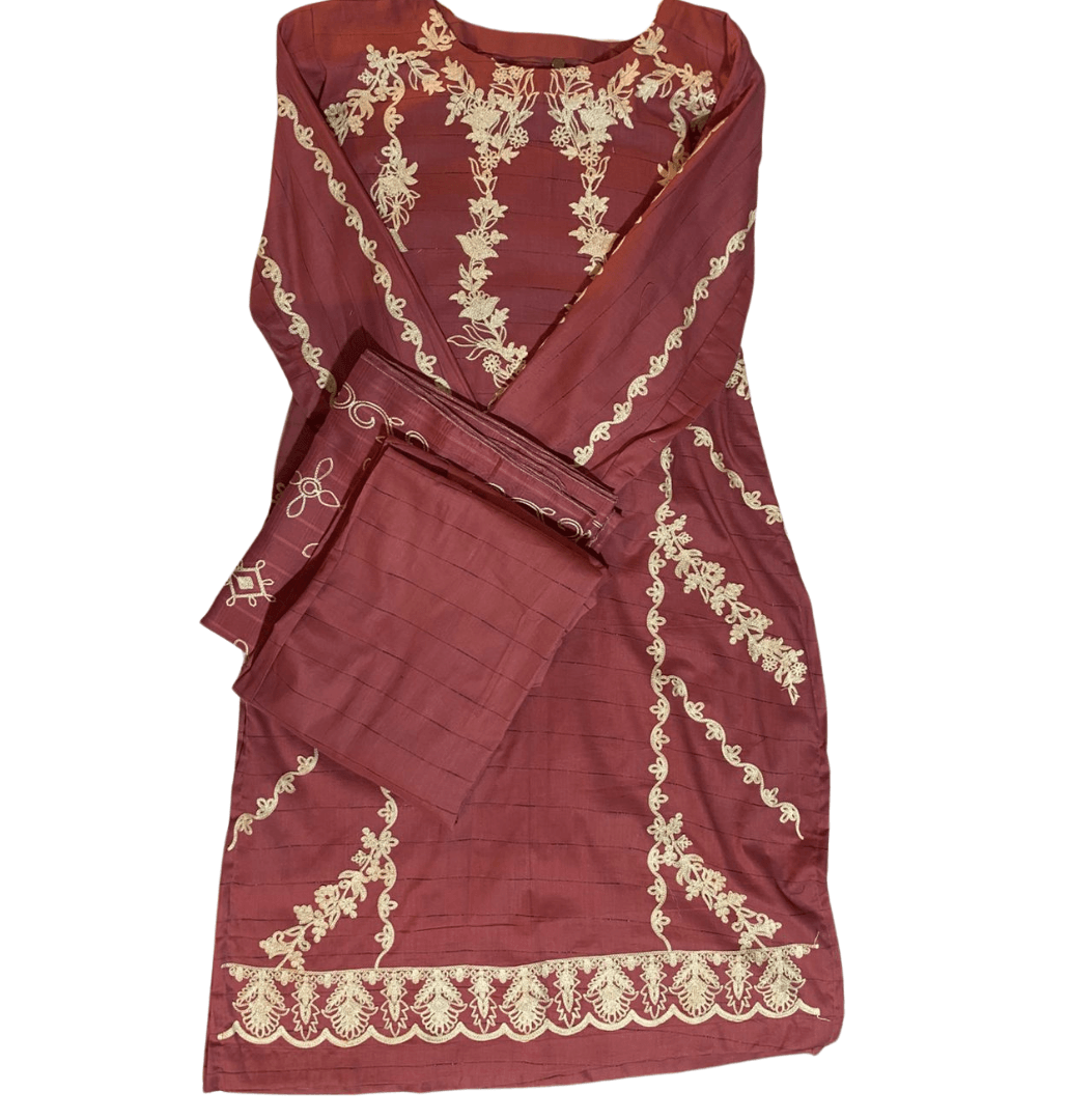 rutba stitched 3pc  bareeze lawn 